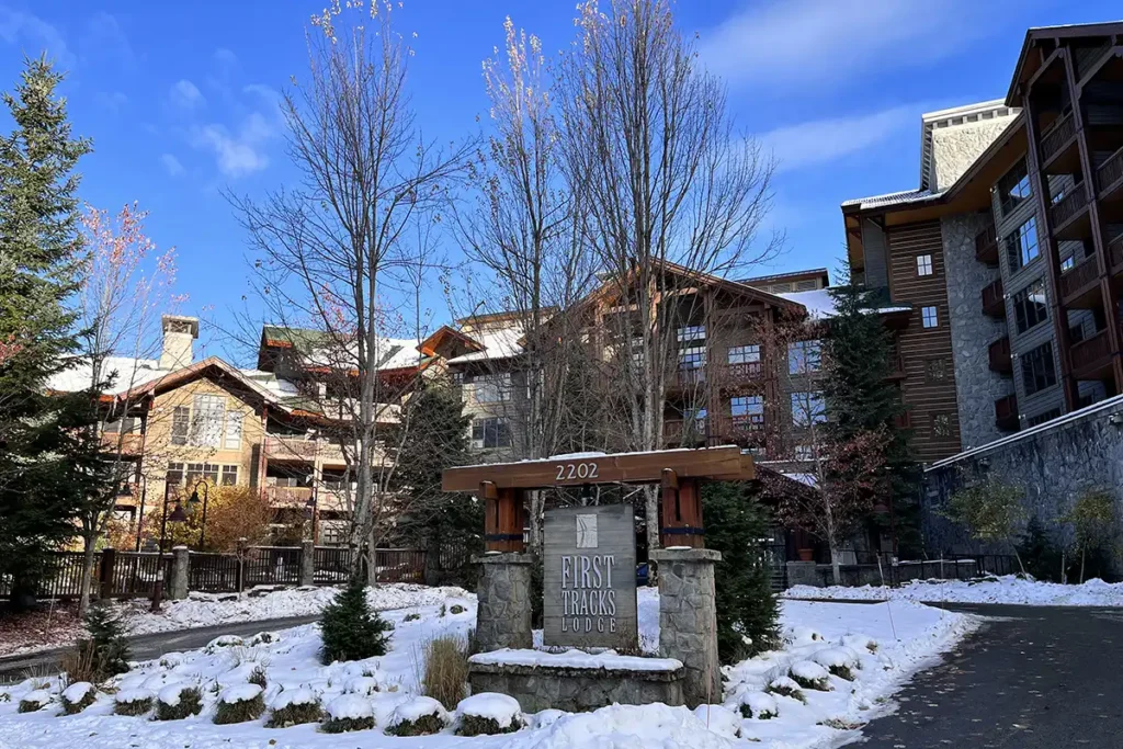 First Tracks Lodge Exterior Winter